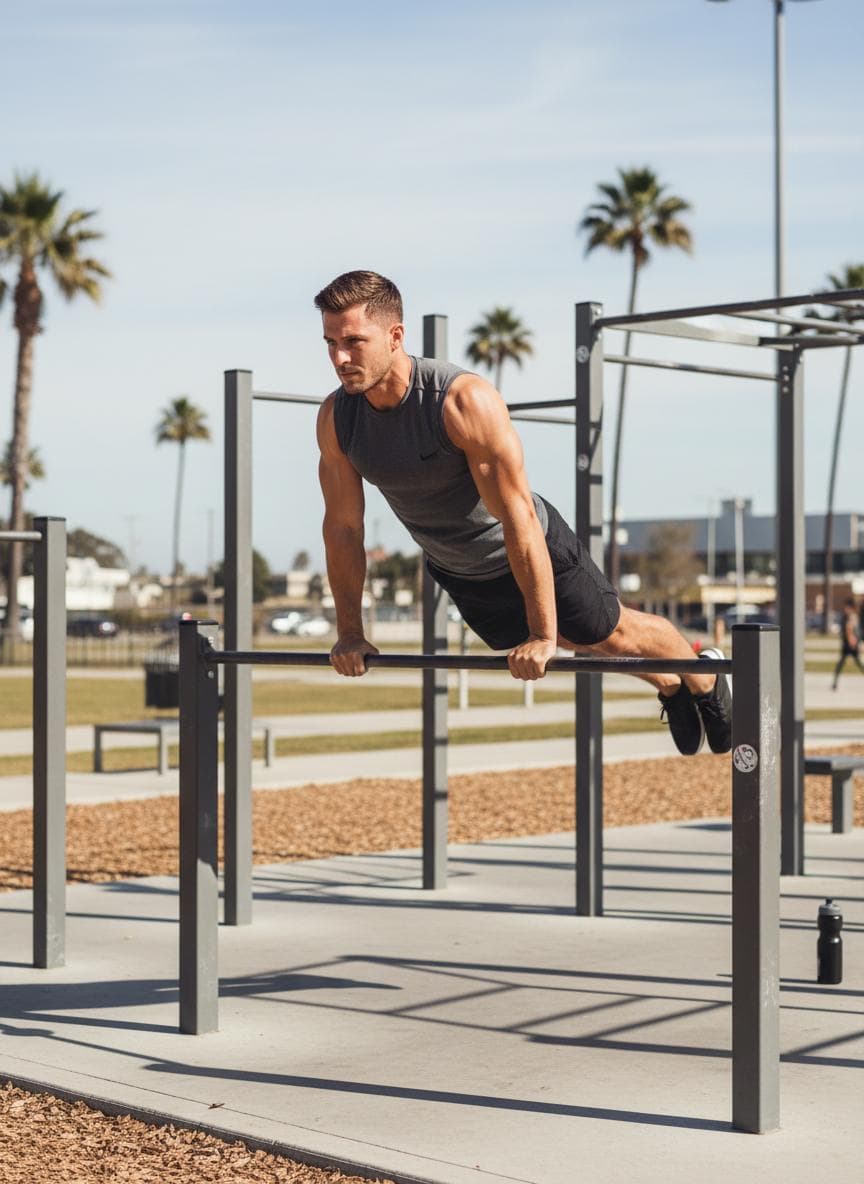Front lever hold. Two years of work for this moment.