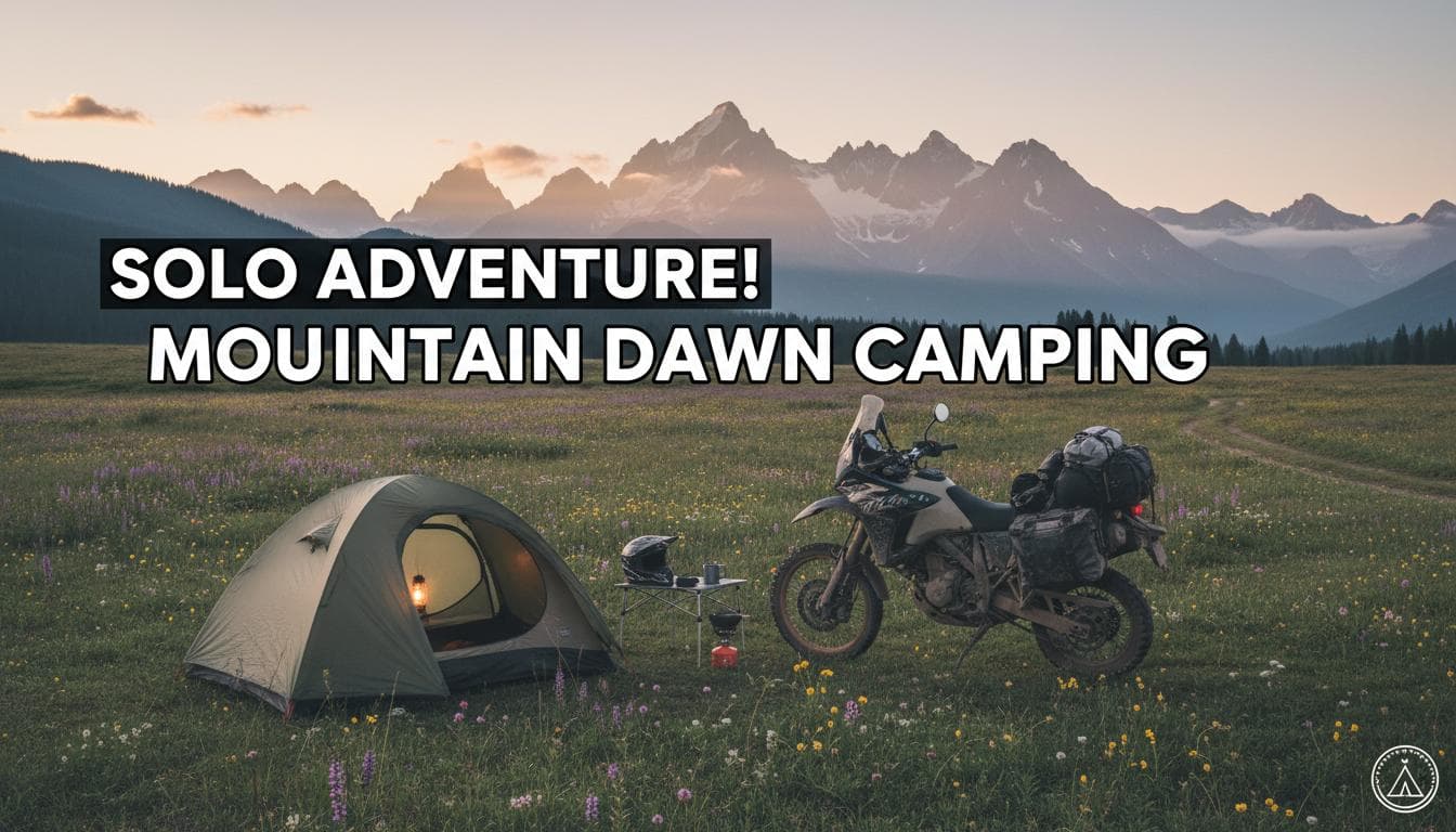 Solo Motorcycle Camping in the Mountains